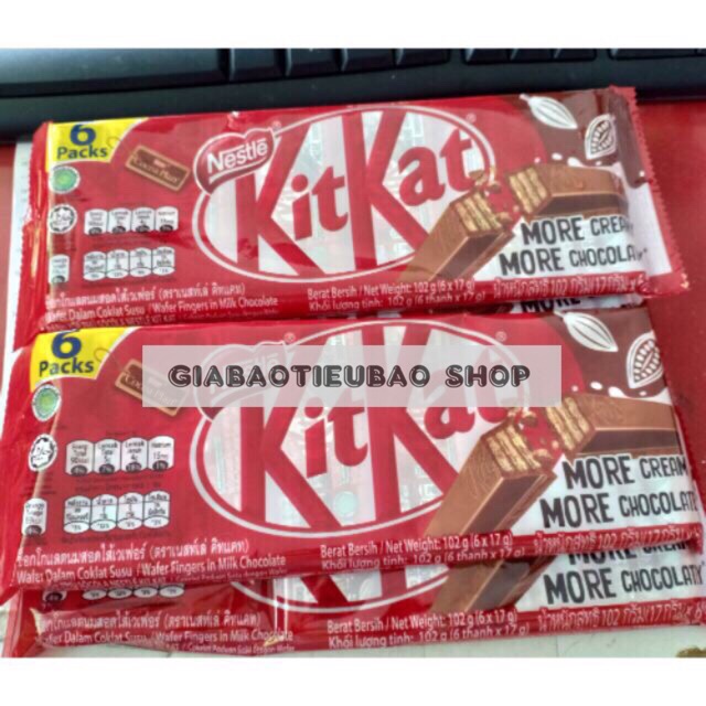 Combo 10 Gói Kitkat 6 Thanh 17gr