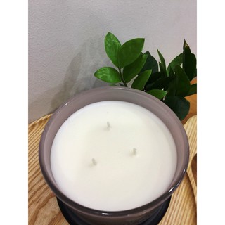 Nến thơm sáp cọ bấc sợi (3 bấc) WHITE ROSE