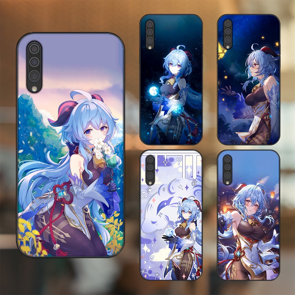 Ốp lưng Samsung A30S, A50, A50S, A70, A70S viền đen in hình Ganyu Genshin Impact
