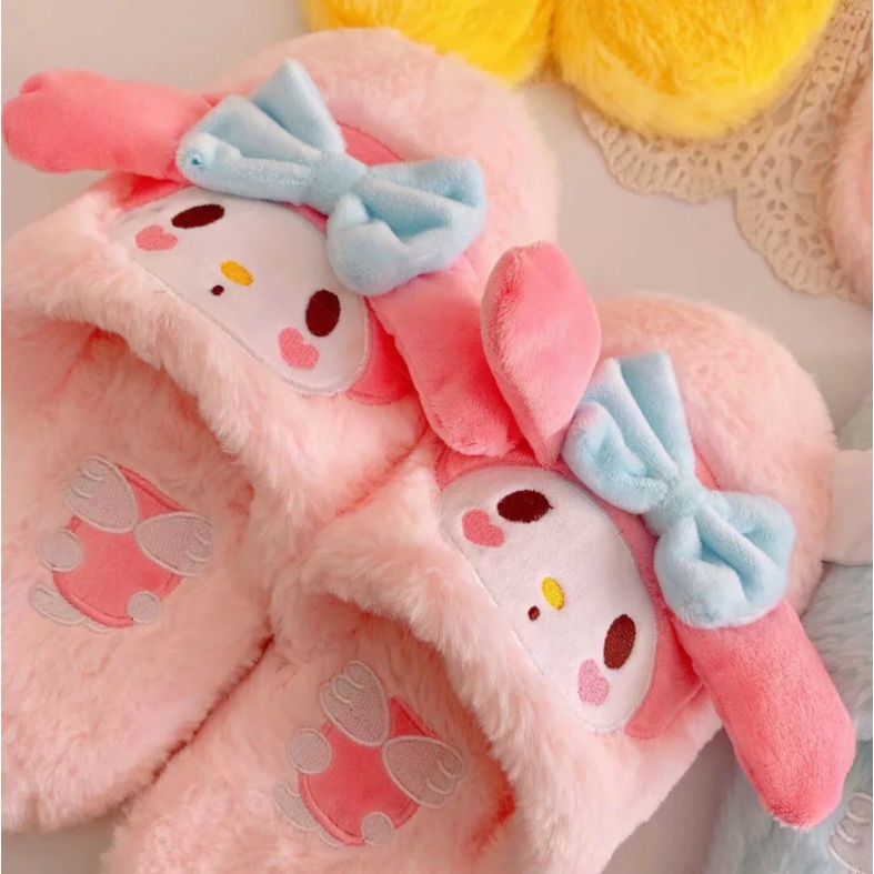 Dép bông đi trong nhà XIAODUOJIAJU chống trượt hình Hello Kitty xinh xắn thời trang 365