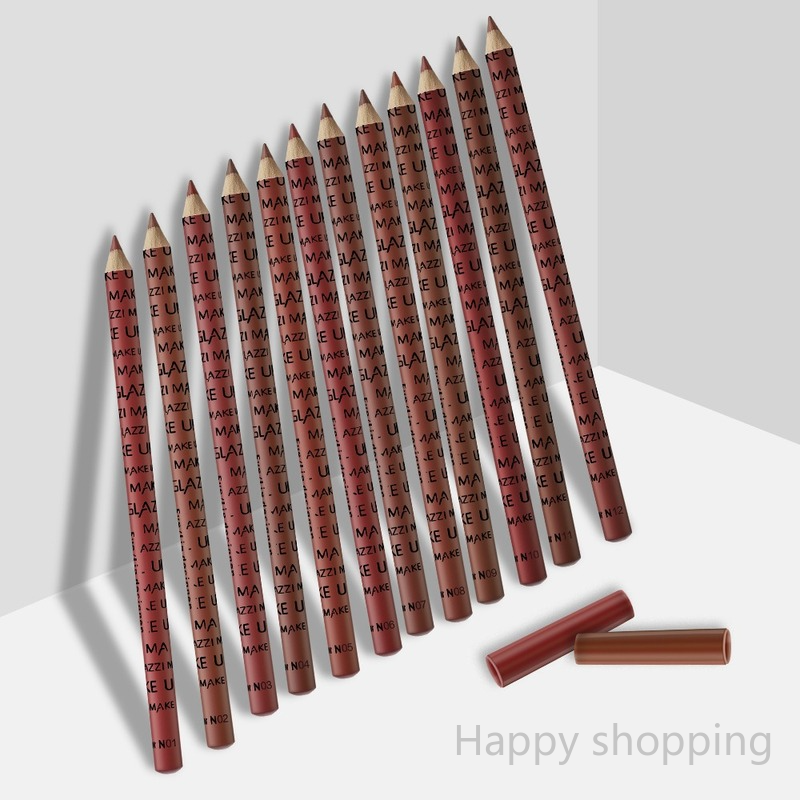 (Hàng Mới Về) Set 12 Chì Kẻ Viền Môi Lâu Trôi Màu Sắc Thời Trang | BigBuy360 - bigbuy360.vn