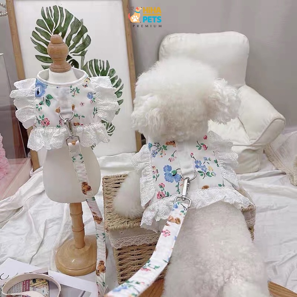 Dây Dắt Chó Mèo Đi Dạo Có Kèm Yếm Dây Dắt Thú Cưng Hàn Quốc Premium Hiha Pets.