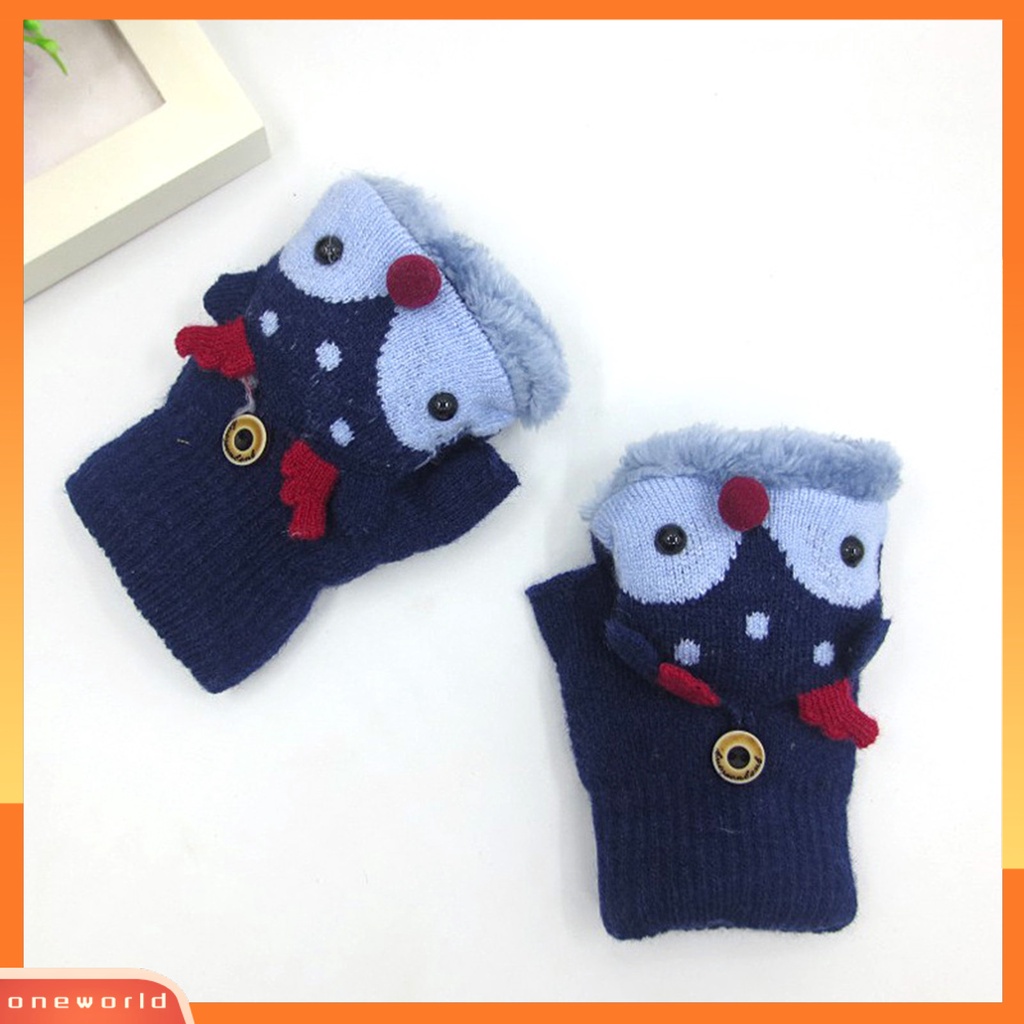 |Áo Thun In Hình ONEOR Thời Trang Năng Động| Găng Tay Len Hở Ngón Họa Tiết Tuần Lộc Hoạt Hình Dễ Thương Cho Bé