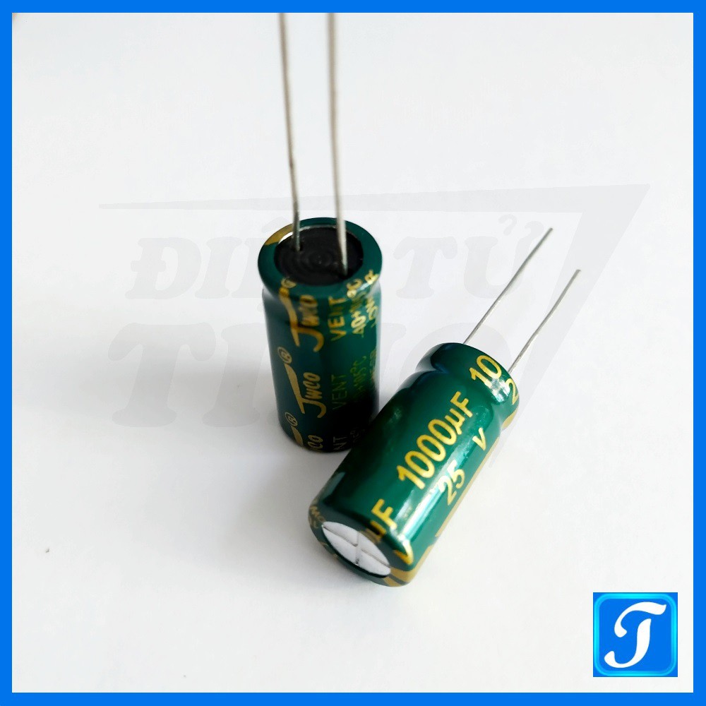 Tụ Hóa Tụ Phân Cực 1000uF 25V 10x20 mm Xuyên Lỗ