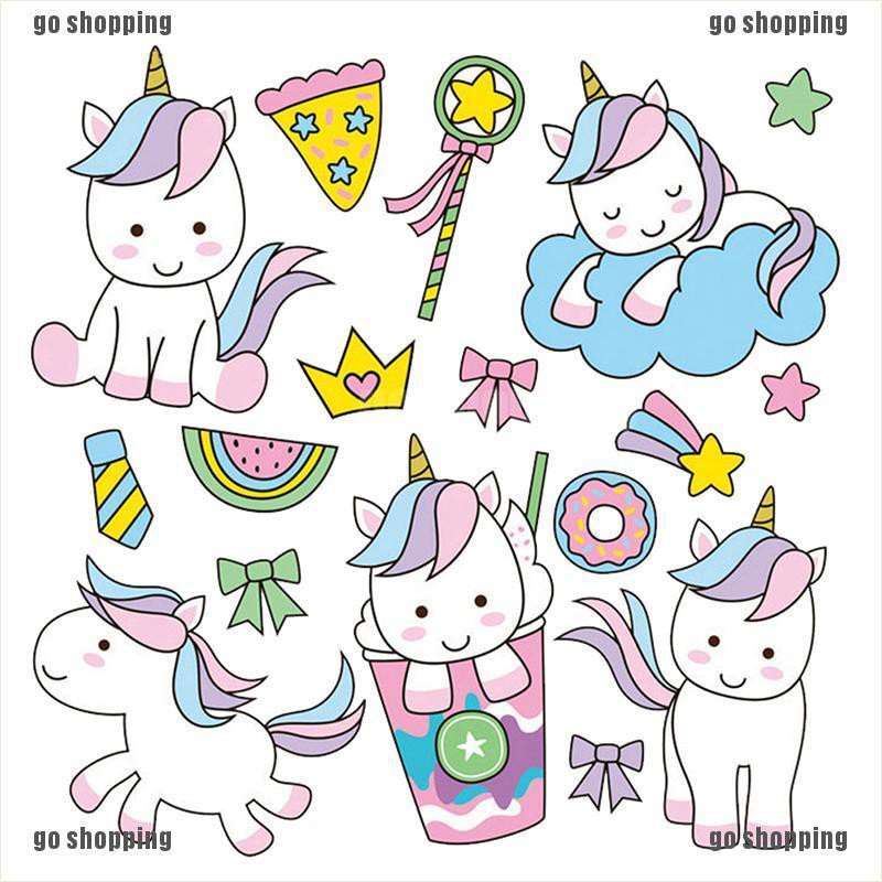 {go shopping}unicorn clothes patches heat transfer stickers diy printing iron on appliques