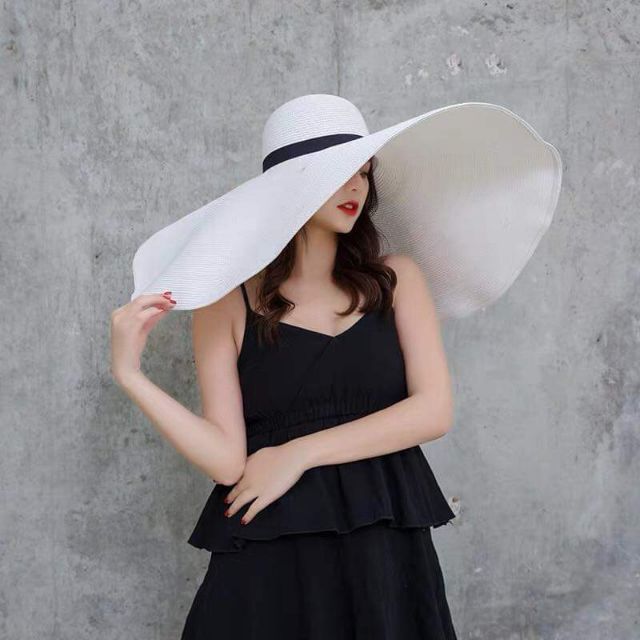 Mũ cói đi biển vành siêu rộng siêu đẹp
