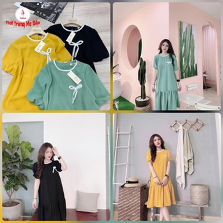 Đầm bầu dự tiệc (54 -75kg) .New 3 màu max xinh mùa hè 2020 (hàng loại 1 + hình thật)  (shop Tatoco)