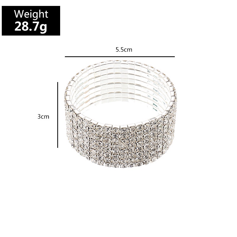 Vòng Tay Nhiều Lớp Đính Đá Pha Lê Lấp Lánh Sang Trọng Dành Cho Nữ