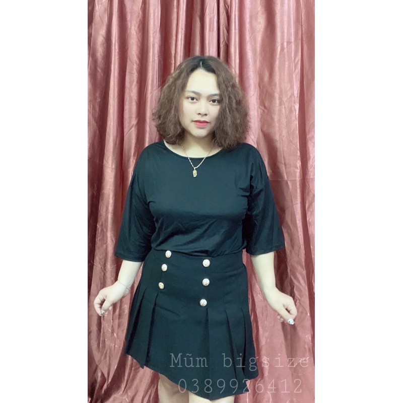 [Bigsize] Chân váy xếp ly 6 khuy đồng | BigBuy360 - bigbuy360.vn