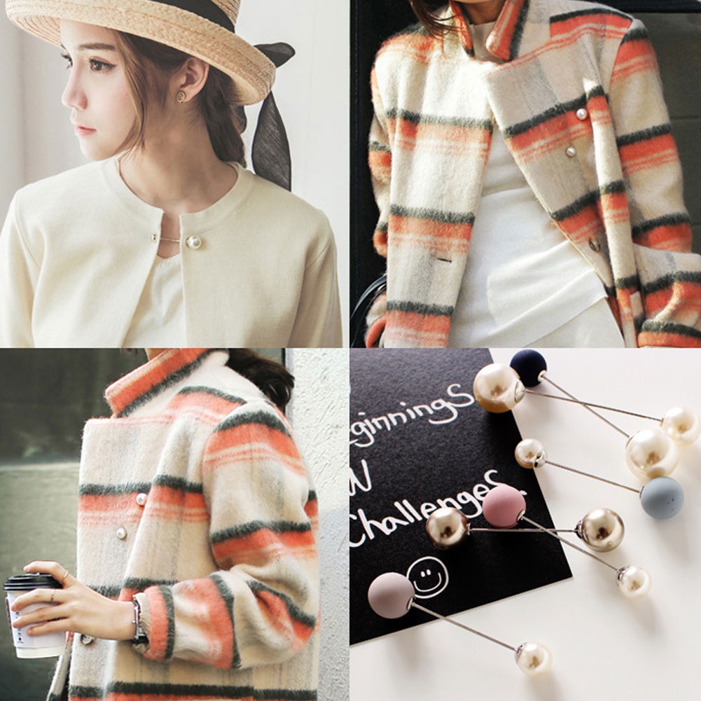 Ghim Cài Áo Đính Ngọc Trai Nhân Tạo Thời Trang Cho Nữ