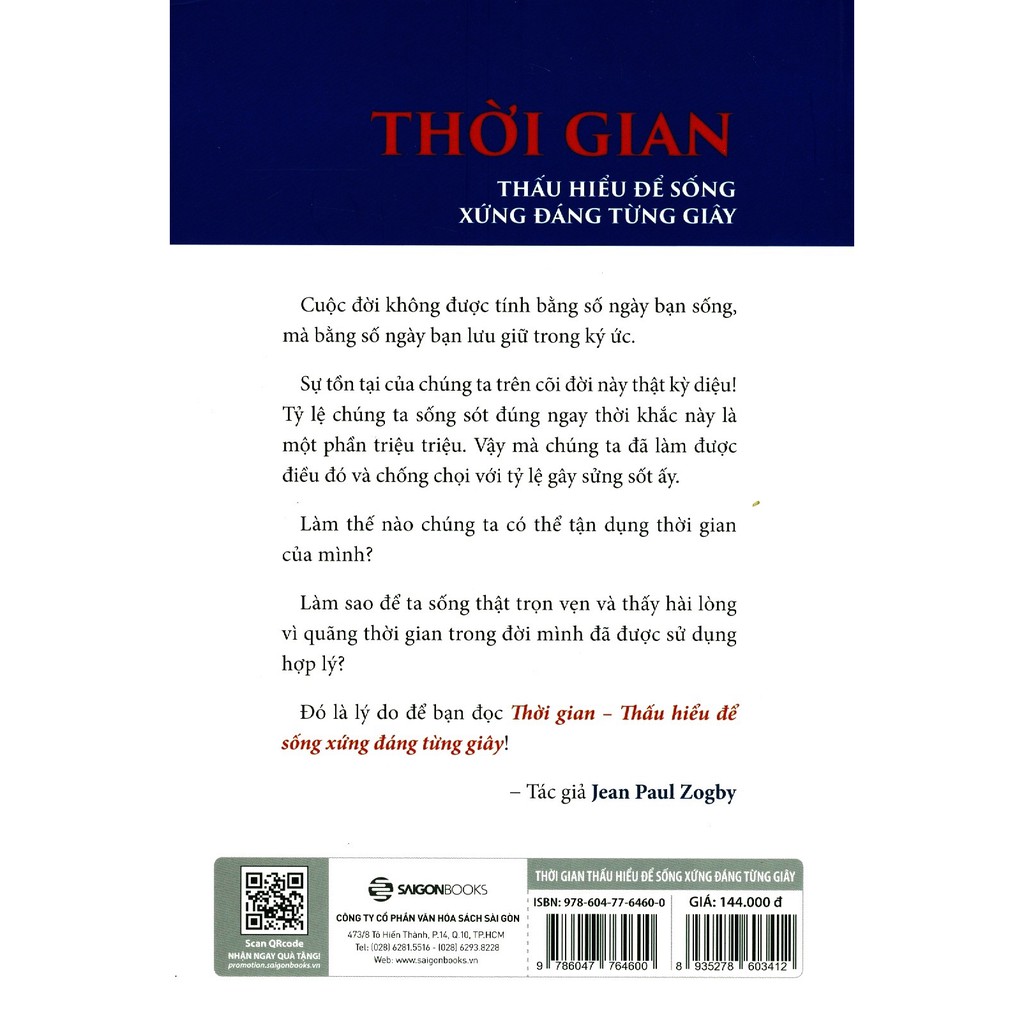 Sách -Thời Gian - Thấu Hiểu Để Sống Xứng Đáng Từng Giây