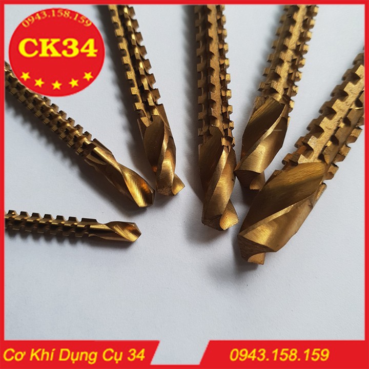 Bộ 6 mũi khoan răng cưa đa năng  phủ titanium 3-8mm