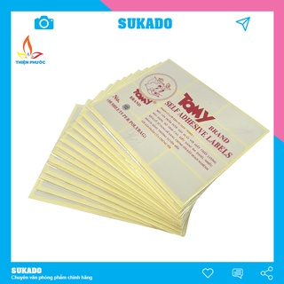 Giấy decal A5 Tomy trắng có keo tự dán đủ các size (Mã 99-124) SUKADO DECAL02