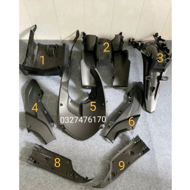 Full bộ nhựa nhám đen xe ga Nouvo 6 zin chính hãng