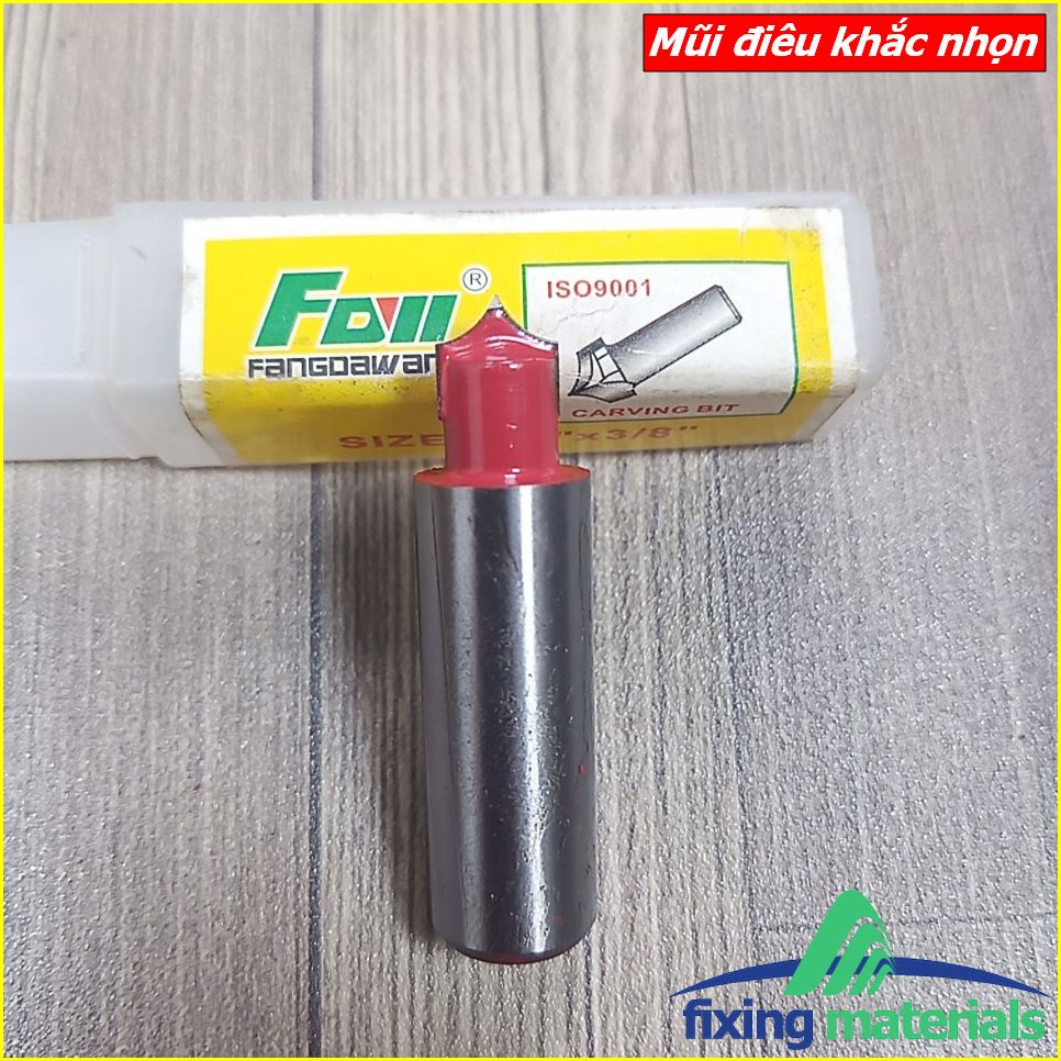 Mũi điêu khắc gỗ đầu nhọn, cốt 12.7mm
