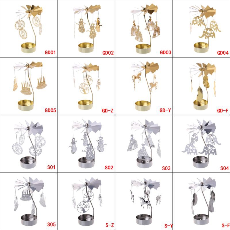 Bộ giá để nến hình vòng xoay ngựa