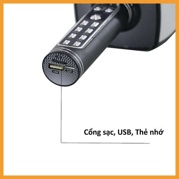 ⚡FREE SHIP⚡ Micro Bluetooth karaoke không dây YS91, Cực Bắt Giọng, Âm Thanh Trong Lớn, Gắn Usb, Thẻ Nhớ