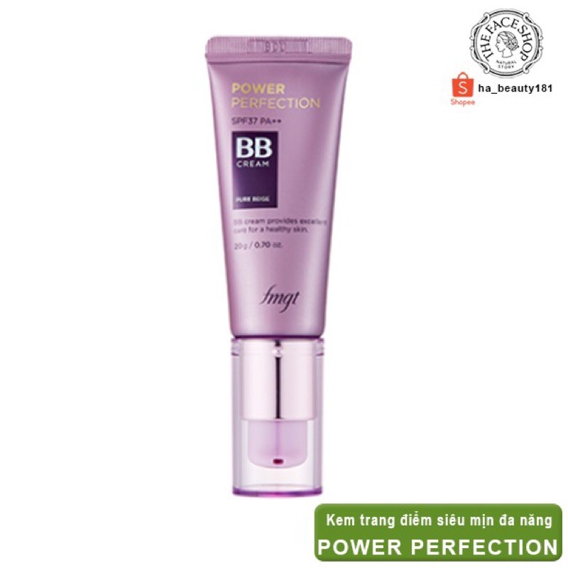 Kem nền che khuyết điểm kiềm dầu trang điểm đa năng BB Cream Power Perfection Hàn Quốc The Face Shop 20g SPF37 PA++