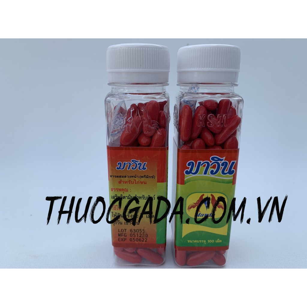 Thuốc Nuôi Gà Đá MaWin (Sắc Thái) Giúp Cung Cấp Vitamin Dưỡng Chất Thiết Yếu Cho Chiến Kê (3 Hộp 300 Viên)