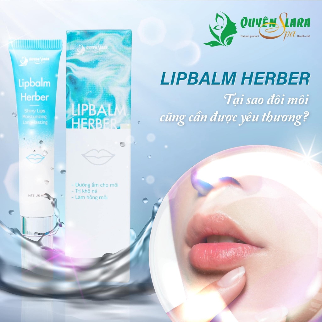 Gel Dưỡng Môi Lipbalm Herber Quyên Lara Giúp Dưỡng Ẩm,Làm Dịu Mềm Và Hồng Môi Chống Khô Nẻ Tuýp 25ml