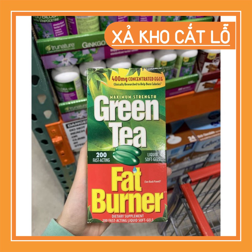 XẢ KHO LỖ VỐN Viên uống giảm cân từ trà xanh Green Tea Fat Burner 200 viên của Mỹ *(&