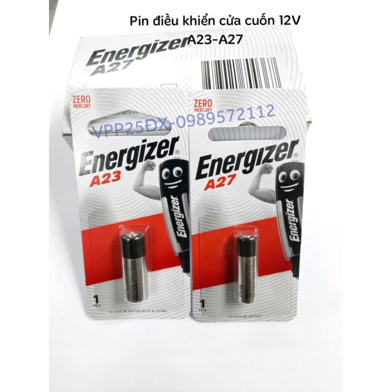 Pin điều khiển cửa cuốn 12v-A27,A23 energizer.