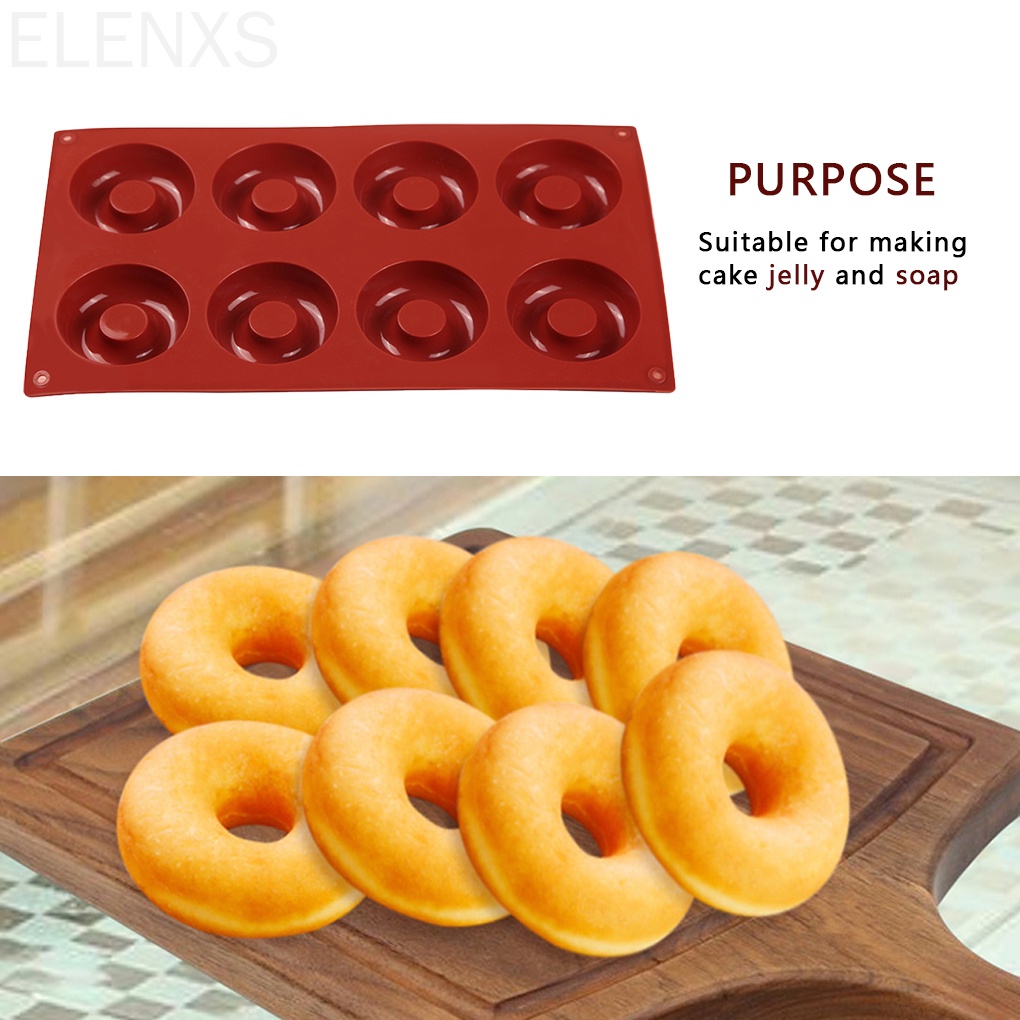 Khuôn Silicone Làm Bánh Donut 8 Ngăn