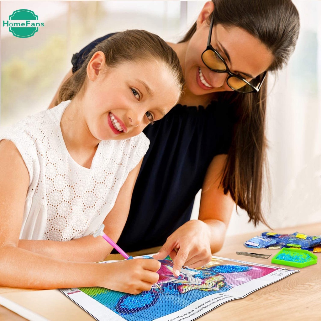 Tranh Đính Đá 5D Tự Làm Hình Chim Và Hoa Kích Thước 40x30cm