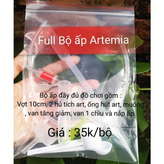 Bộ ấp full artemia - dụng cụ ấp
