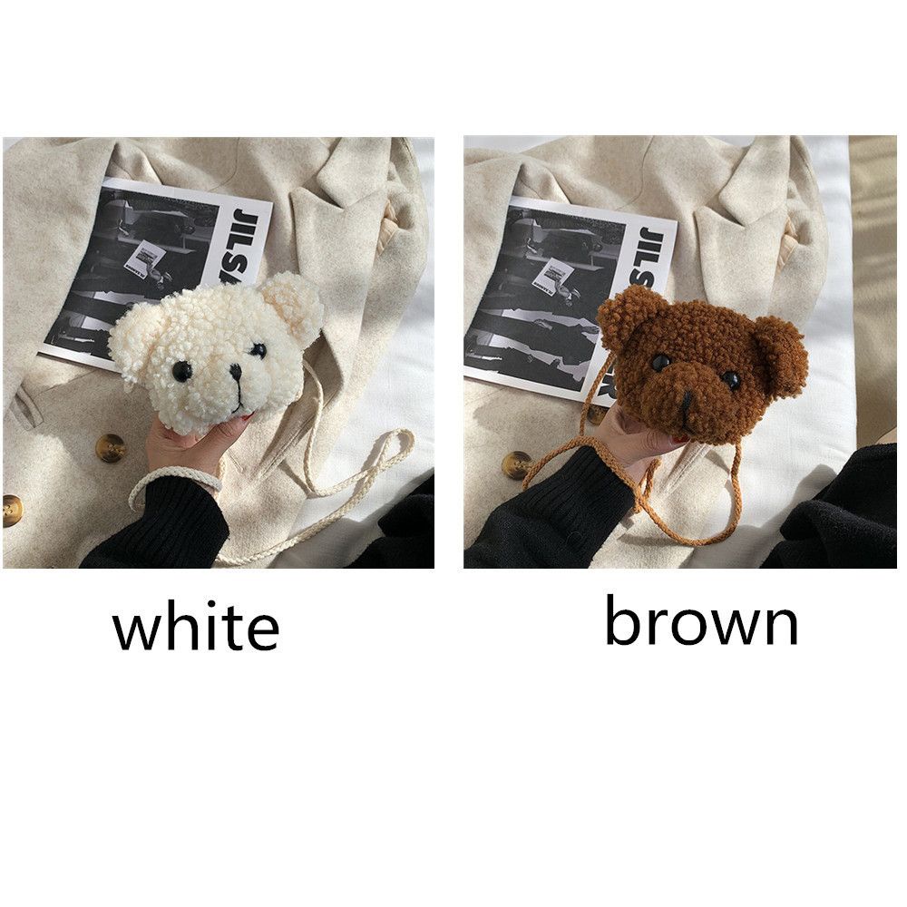 Túi Đeo Chéo Hình Gấu Bông Màu Cầu Vồng Dễ Thương