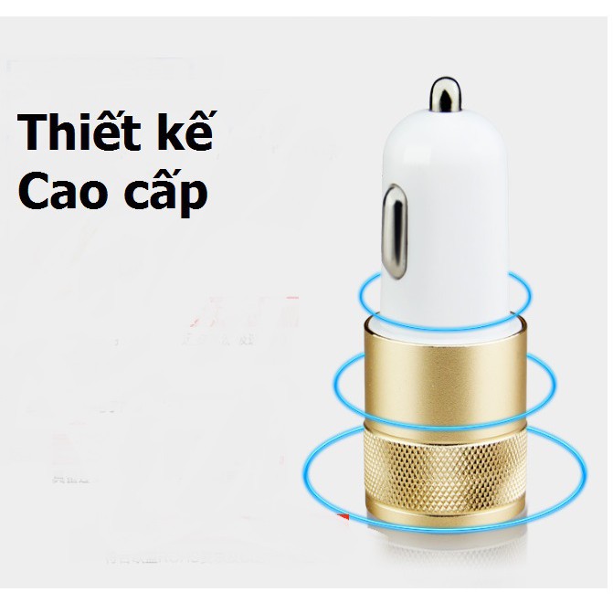 &lt;CÓ HỘP&gt;ĐẦU SẠC Ô TÔ 2 CỔNG USB CAO CẤP VỎ KIM LOẠI 88154 SHOP THẾ GIỚI TIỆN ÍCH