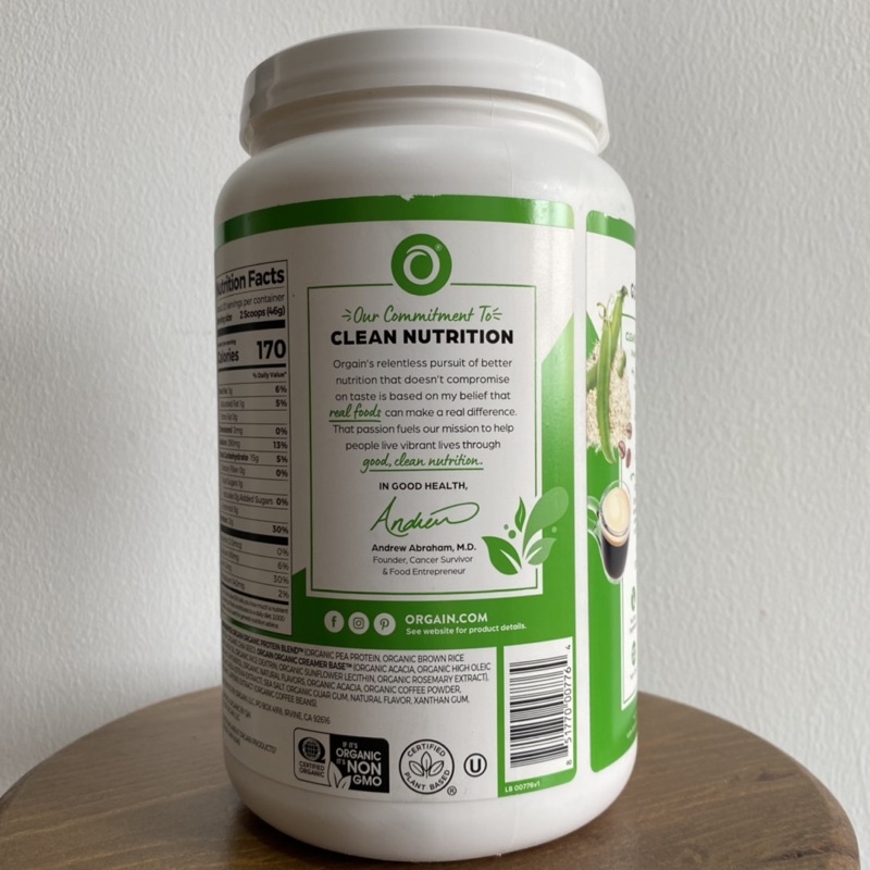 Bột protein thực vật hữu cơ Orgain Organic Protein powder plant based vị cà phê đá Iced coffee 920 mẫu mới nhất order US