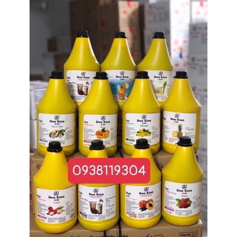 Siro Đào DowXian 2kg5 bình Vàng