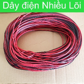 5 MÉT - Dây điện đôi đỏ đen dùng cho đèn LED/Mạch điện