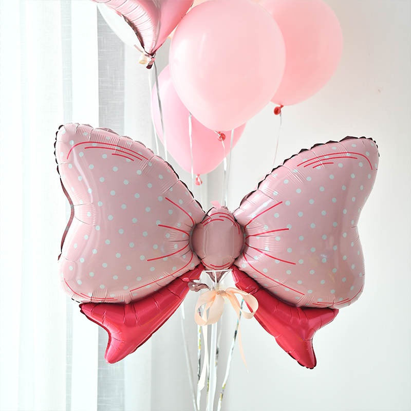 New Baby Gender Reveal Theme Trang trí Nơ quá khổ Bong bóng Bóng bay Bé trai Cô gái Bánh rán Trang trí Bóng bay Trẻ em Đồ dùng trang trí tiệc sinh nhật
