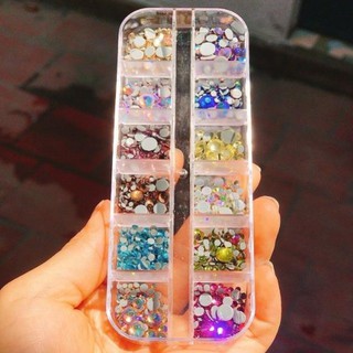 Đá khay chân keo mix màu mix size  [Nail Spa] .