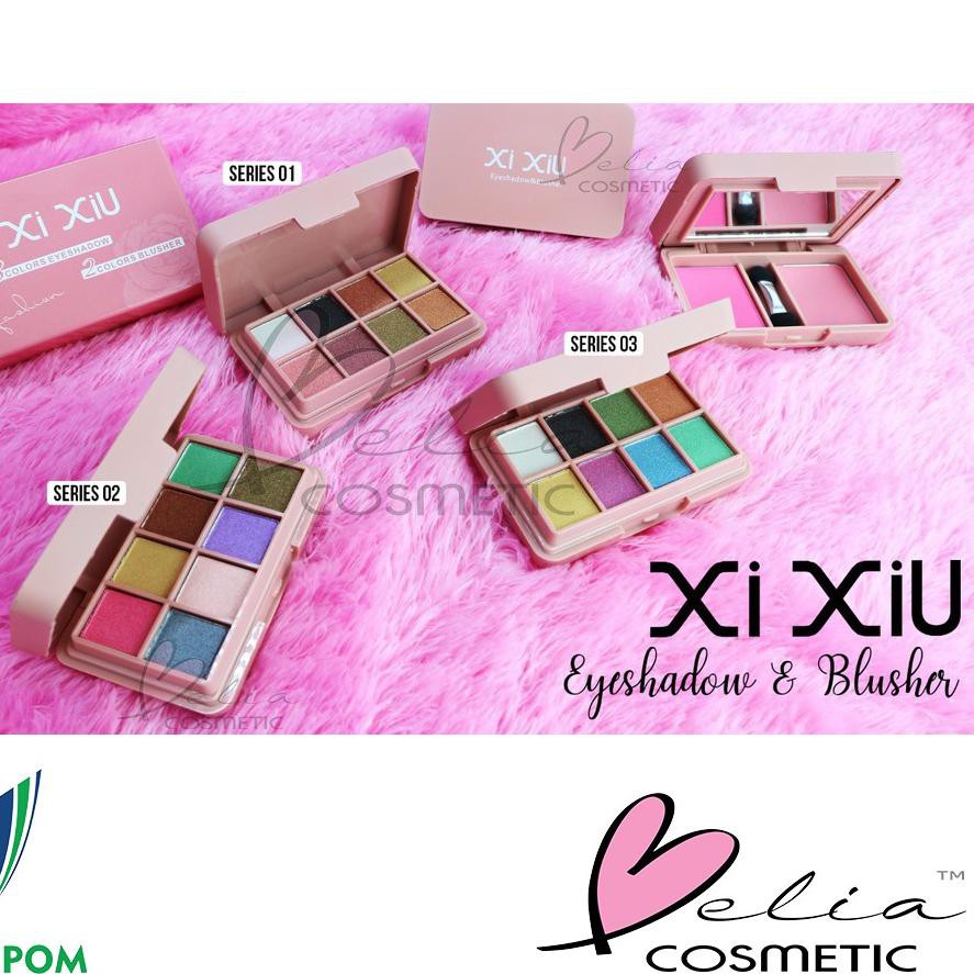 (Hàng Mới Về) Bảng Phấn Mắt Belia Xiu 2 Trong 1 8 Màu (Uoe-491) Belia Xiu & Má Hồng | 2 Màu