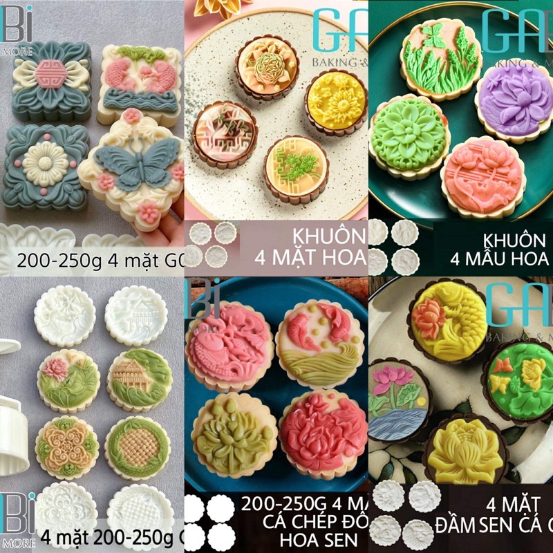 Khuôn bánh 200-250g trung thu 2022 (nhiều mẫu)