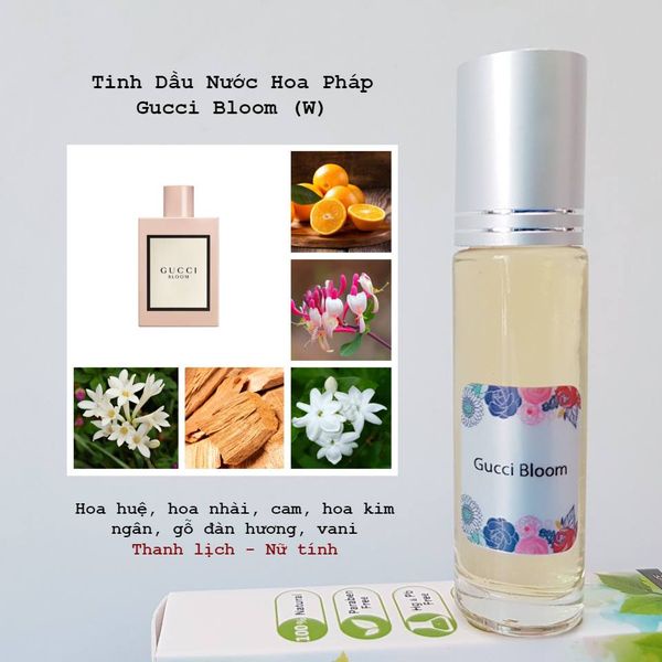 Tinh dầu nước hoa Pháp G. Bloom 10ml. Quyến rũ, sang trọng. Chai dạng lăn/xịt