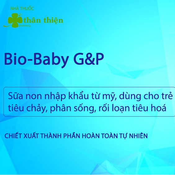 Bio-Baby G&amp;P hỗ trợ điều trị tiêu chảy, phân sống, rối loạn tiêu hóa