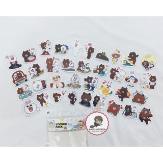 (Ảnh thật) Gói 36 sticker Gấu Brown và Thỏ Cony cute