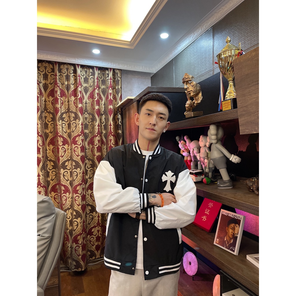 Áo BOMBER Dù 2 Lớp Thêu Phối Lưng Họa Tiết Cao Cấp, Thời Trang Nam Đồng Phục Bóng Chày Nhẹ