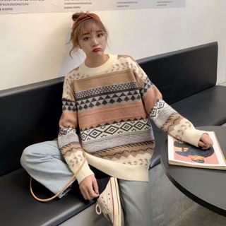 (CÓ SẴN) Áo len thổ cẩm ulzzang