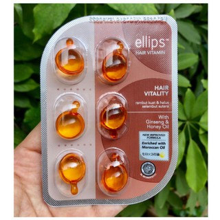 DẦU CÁ DƯỠNG TÓC ELLIPS - Hair Vitamin Hair Vitality 6viên*1ml ( Nâu )