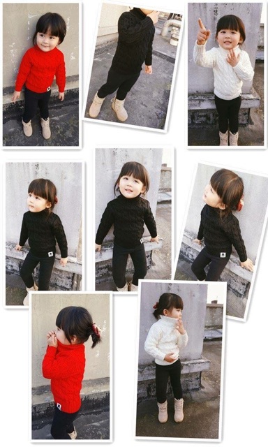 Áo len vặn thừng bé gái