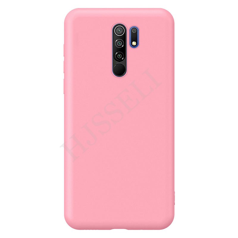 Ốp điện thoại silicon màu trơn đơn giản cho Xiaomi Redmi 9