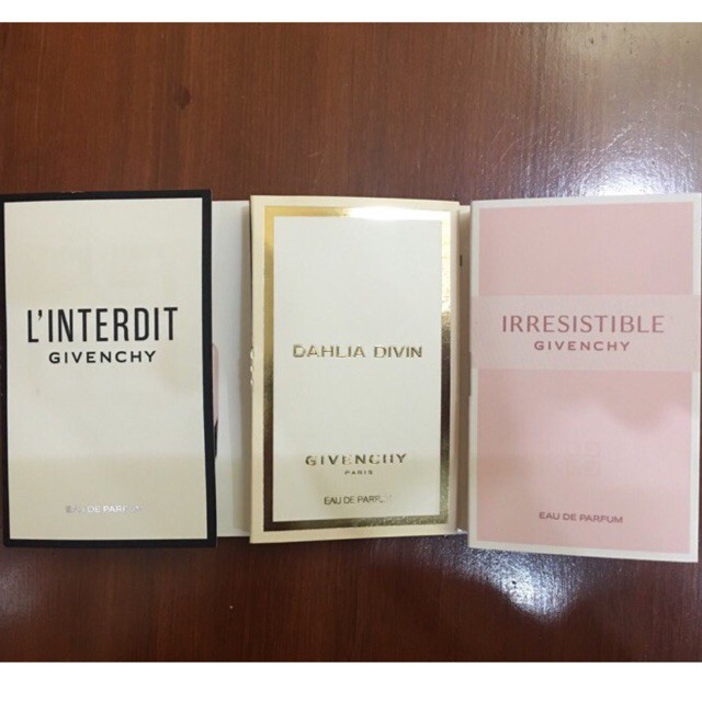 Sample  mẫu thử Vial Nước hoa Givenchy L’Interdit EDP - EDT - Intense - Irresistible 1ml