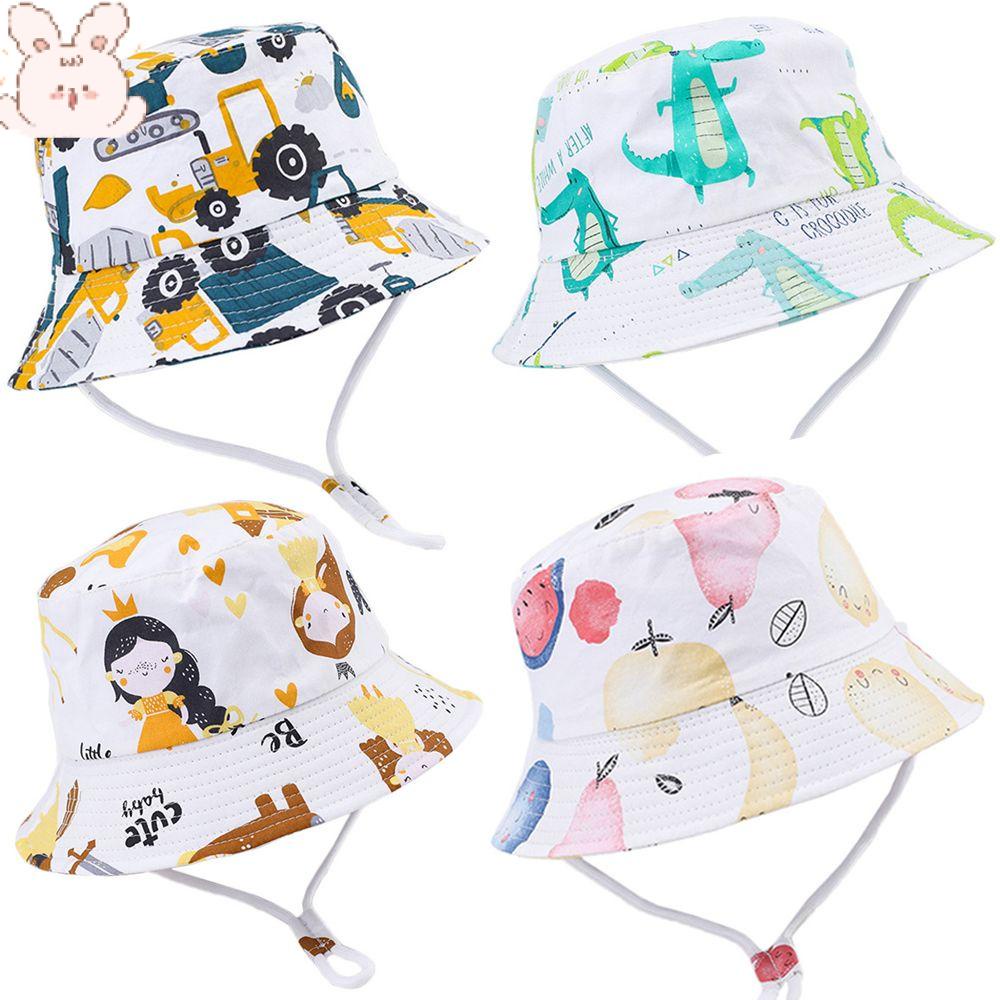 Mũ Bucket In Họa Tiết Hoạt Hình Dễ Thương Thời Trang Đi Biển Cho Bé