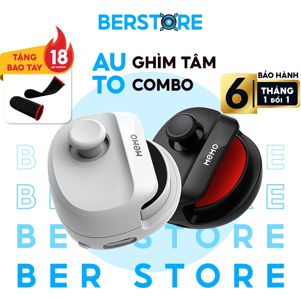 Tay cầm chơi game Liên Quân, Pubg, Tốc chiến, Free Fire Ber Store x Memo MB01 Joystick Bluetooth auto ghìm tâm auto tap