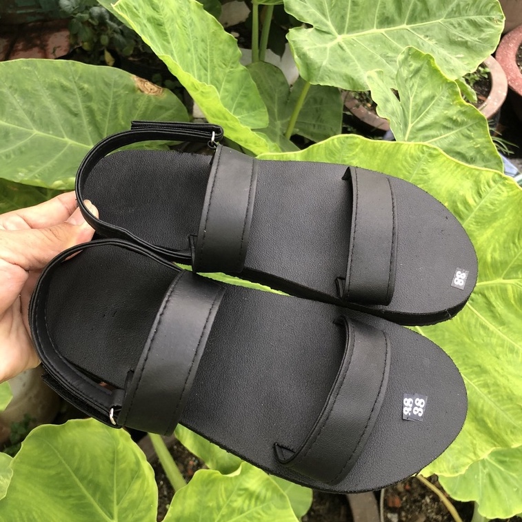 sandal đồng nai dép quai hậu nam và nữ ( đế đen quai đen ) size từ 35 nữ đến 43 nam